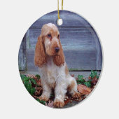 Engelse Cocker Spaniel Keramisch Ornament (Links)