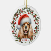 Engelse Cocker Spaniel Keramische Cirkel Ornament (Rechts)