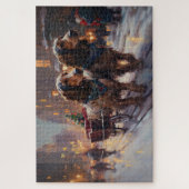 Engelse Cocker Spaniel Kerst Feestelijke Periode Legpuzzel (Verticaal)