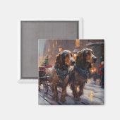 Engelse Cocker Spaniel Kerst Feestelijke Periode Magneet (Voorkant / Achterkant)