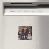 Engelse Cocker Spaniel Kerst Feestelijke Periode Magneet (Insitu (Vaatwasser))
