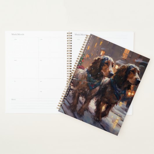 Engelse Cocker Spaniel Kerst Feestelijke Periode Planner (Display)