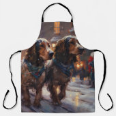 Engelse Cocker Spaniel Kerst Feestelijke Periode Schort (Voorkant)