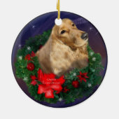 Engelse Cocker Spaniel Kerst Ornament (Achterkant)