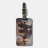 Engelse Cocker Spaniel Kerst Seizoen Bagagelabel (Voorkant verticaal)