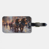 Engelse Cocker Spaniel Kerst Seizoen Bagagelabel (Achterkant horizontaal)