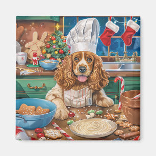 Engelse Cocker Spaniel Kerstbakken: Kerstmis Magneet