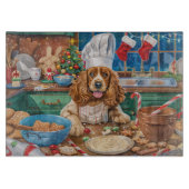Engelse Cocker Spaniel Kerstbakken: Kerstmis Snijplank (Voorkant)