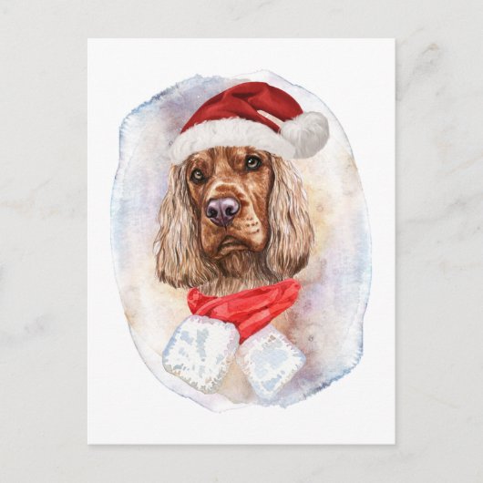 Engelse Cocker Spaniel kerstcadeaus Dogs Lovers Feestdagenkaart (Voorkant)