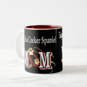 engelse cocker spaniel mam giften tweekleurige koffiemok (Voorkant links)