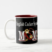 engelse cocker spaniel mam giften tweekleurige koffiemok (Links)