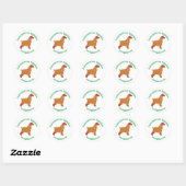 Engelse Cocker Spaniel minimaal modern Ronde Sticker (Vel)