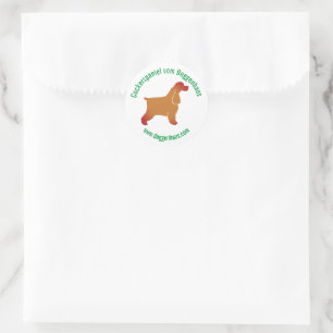 Engelse Cocker Spaniel minimaal modern Ronde Sticker