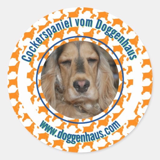 Engelse Cocker Spaniel minimaal modern Ronde Sticker (Voorkant)