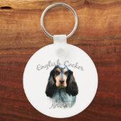 Engelse Cocker Spaniel Moeder 2 Sleutelhanger (Achterkant)