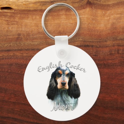 Engelse Cocker Spaniel Moeder 2 Sleutelhanger (Achterkant)