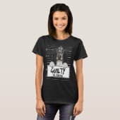 Engelse Cocker Spaniel Mugshot Schuldig Hond T-shirt (Voorkant volledig)