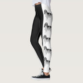 Engelse Cocker Spaniel Ontwerp In Zwart En Wit Leggings (Links)