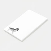 Engelse Cocker Spaniel Ontwerp in Zwart en Wit Post-it® Notes (Schuin)