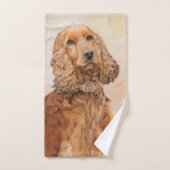 Engelse Cocker Spaniel Paining - Originele Dog Art Bad Handdoek (Handdoek)