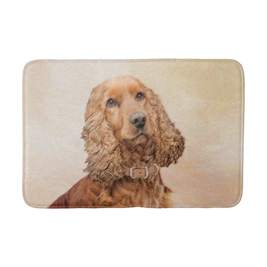 Engelse Cocker Spaniel Paining - Originele Dog Art Badmat (Voorkant)