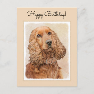 Engelse Cocker Spaniel Paining - Originele Dog Art Briefkaart
