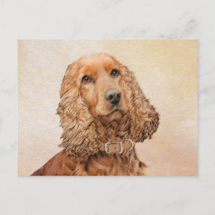 Engelse Cocker Spaniel Paining - Originele Dog Art Briefkaart
