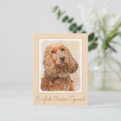 Engelse Cocker Spaniel Paining - Originele Dog Art Briefkaart (Staand voorkant)