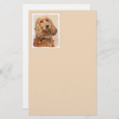 Engelse Cocker Spaniel Paining - Originele Dog Art Briefpapier (Voorkant / Achterkant)