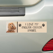 Engelse Cocker Spaniel Paining - Originele Dog Art Bumpersticker (Op auto)
