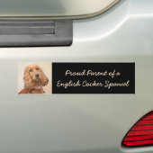Engelse Cocker Spaniel Paining - Originele Dog Art Bumpersticker (Op auto)