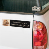 Engelse Cocker Spaniel Paining - Originele Dog Art Bumpersticker (Op Truck)