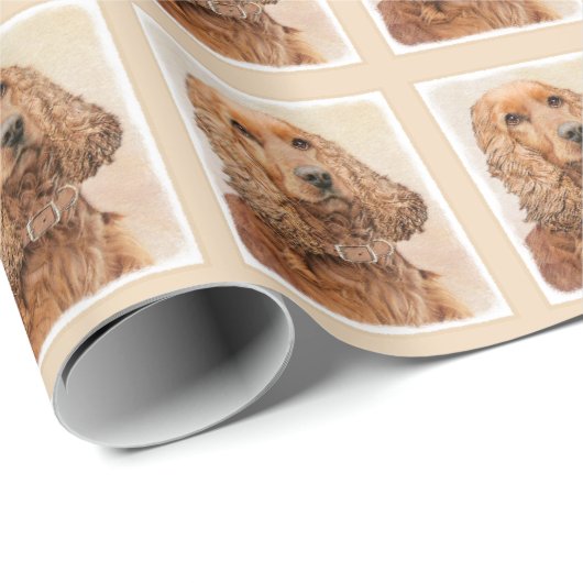 Engelse Cocker Spaniel Paining - Originele Dog Art Cadeaupapier (Rol Hoek)