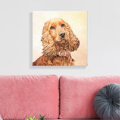 Engelse Cocker Spaniel Paining - Originele Dog Art Canvas Afdruk (Insitu (Woonkamer))