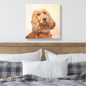 Engelse Cocker Spaniel Paining - Originele Dog Art Canvas Afdruk (Insitu (Slaapkamer))