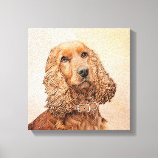 Engelse Cocker Spaniel Paining - Originele Dog Art Canvas Afdruk (Voorkant)