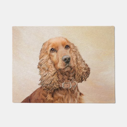 Engelse Cocker Spaniel Paining - Originele Dog Art Deurmat (Voorkant)