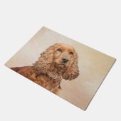 Engelse Cocker Spaniel Paining - Originele Dog Art Deurmat (Schuin)