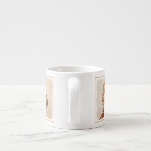 Engelse Cocker Spaniel Paining - Originele Dog Art Espresso Kop (Achterkant)