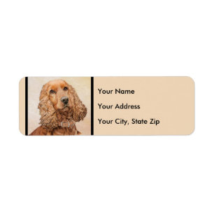 Engelse Cocker Spaniel Paining - Originele Dog Art Etiket