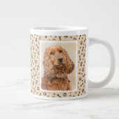Engelse Cocker Spaniel Paining - Originele Dog Art Grote Koffiekop (Rechts)