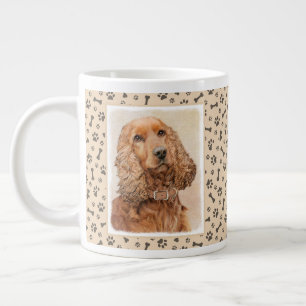 Engelse Cocker Spaniel Paining - Originele Dog Art Grote Koffiekop
