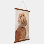 Engelse Cocker Spaniel Paining - Originele Dog Art Hangend Wandkleed (Gebogen)