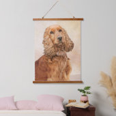 Engelse Cocker Spaniel Paining - Originele Dog Art Hangend Wandkleed (Slaapkamer)