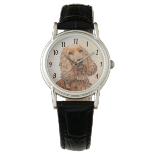 Engelse Cocker Spaniel Paining - Originele Dog Art Horloge