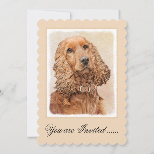 Engelse Cocker Spaniel Paining - Originele Dog Art Kaart (Voorkant)