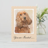 Engelse Cocker Spaniel Paining - Originele Dog Art Kaart (Staand voorkant)