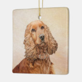 Engelse Cocker Spaniel Paining - Originele Dog Art Keramisch Ornament (Links)