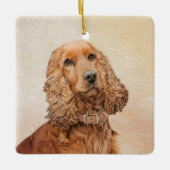 Engelse Cocker Spaniel Paining - Originele Dog Art Keramisch Ornament (Voorkant)