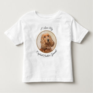 Engelse Cocker Spaniel Paining - Originele Dog Art Kinder Shirts